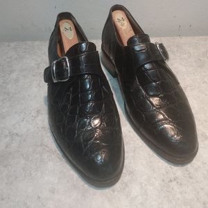 Custom Genuine Alligator Belly Monk Strap Loafers